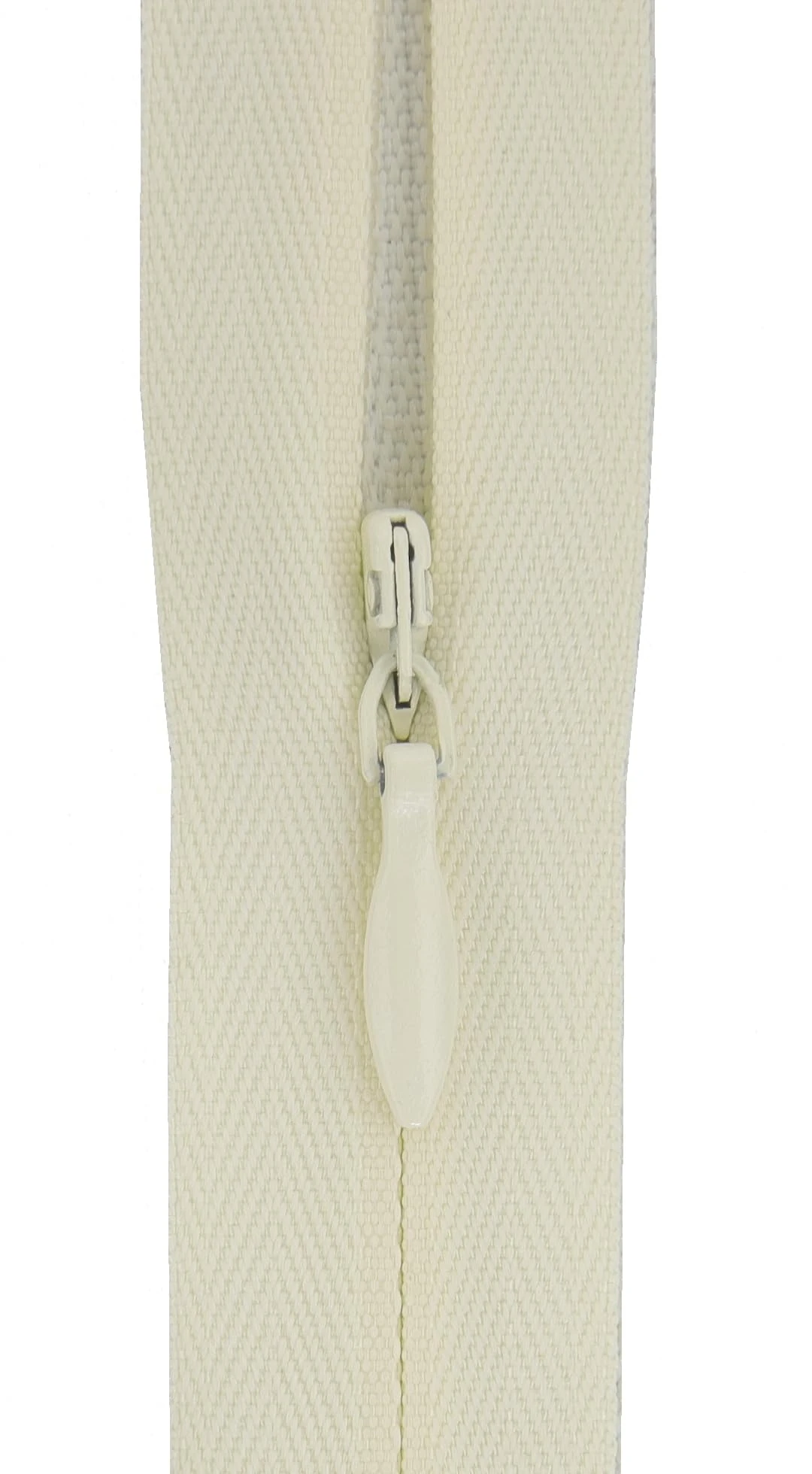 Invisible Zip Fasteners, Pack of 5, Suitable for Medium Weight Fabric (Cream White, 12 inch)