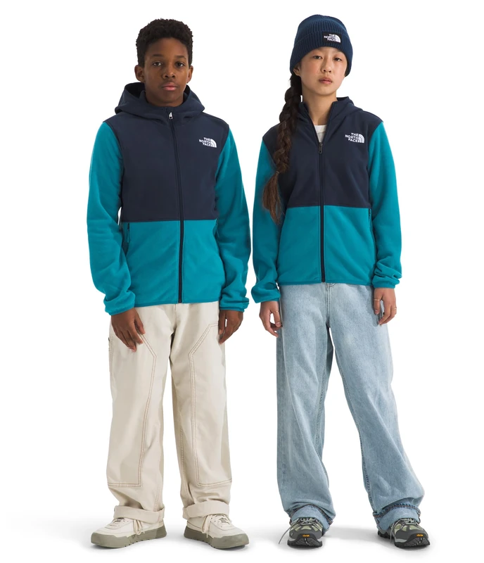 The North Face Kids Glacier Fz Hoodie Jacket, Dusk Blue/Summit Navy, 176