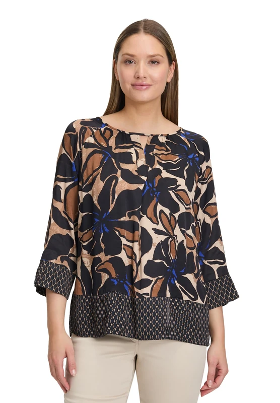 Betty Barclay Women's Blouse, Black/Blue, 18