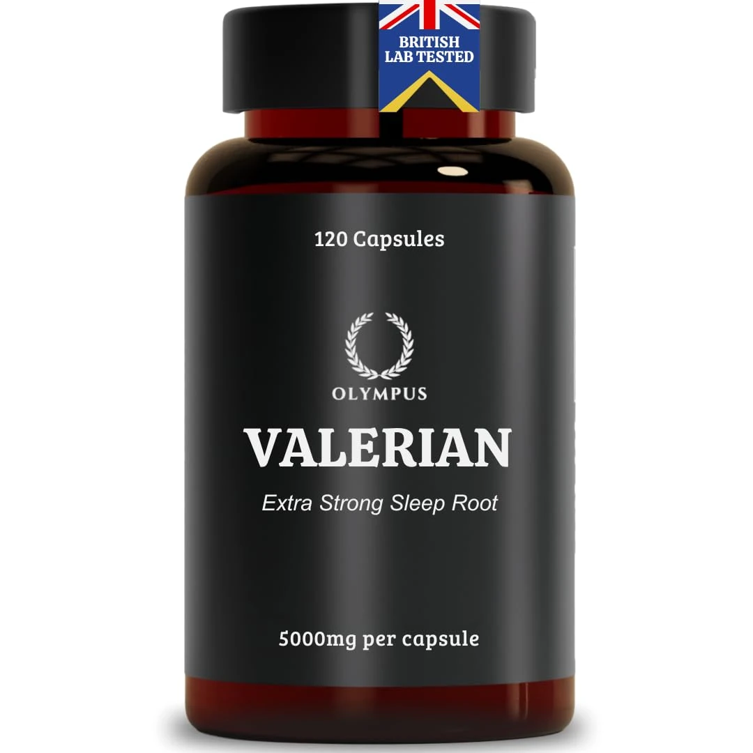 Lab Tested Valerian Root Capsules | 5000mg 120 Capsules | Extra Strong | One Night Stress & Anxiety Relief, Herbal Sleeping Tablets Supplement, Sleep Aids for Adults, Calm Deep Help Pills Best Healthy