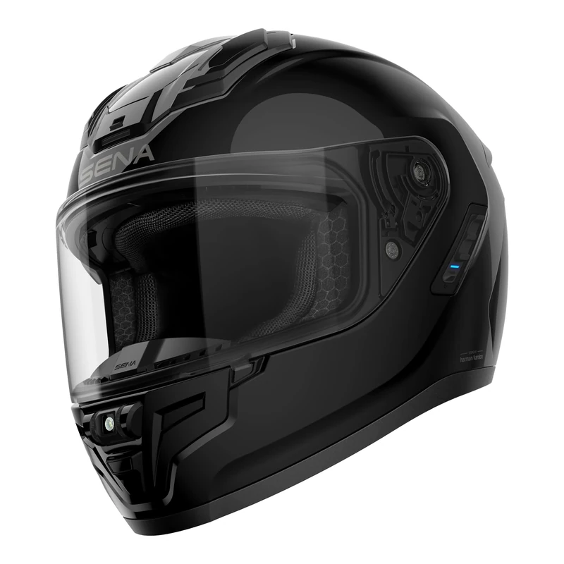 Sena Phantom Full Face Smart Motorcycle Helmet with Integrated Communications, LED Lighting, and 2nd Generation SOUND by Harman Kardon (Gloss Black, XXL)