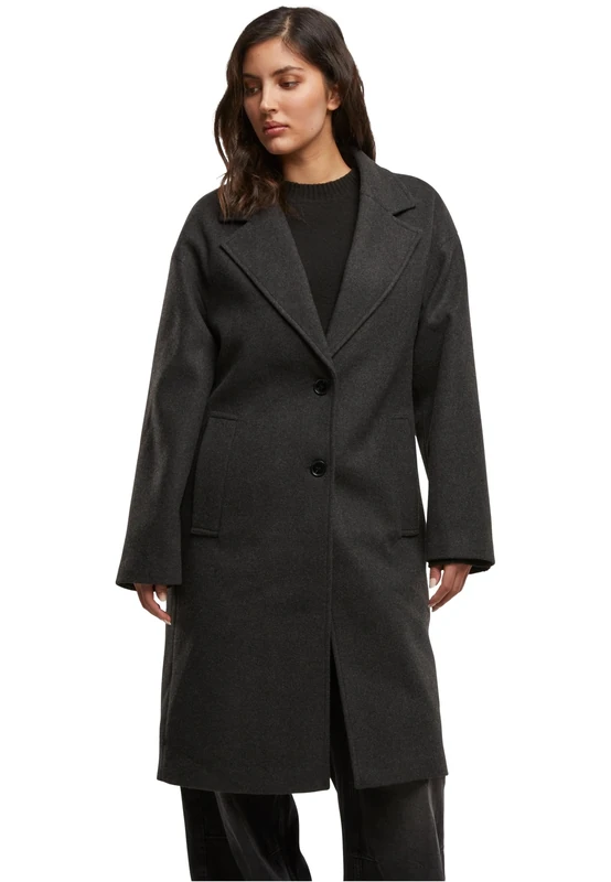Urban Classics Women's Tb6073-ladies Oversized Long Coat, Grey (Anthracite Blend), XL