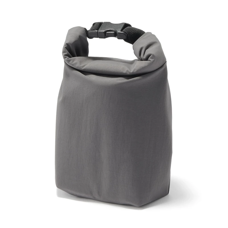 無印良品 MUJI 84843068 Adjustable Height Lunch Bag, Roll Top Type, Small, Gray