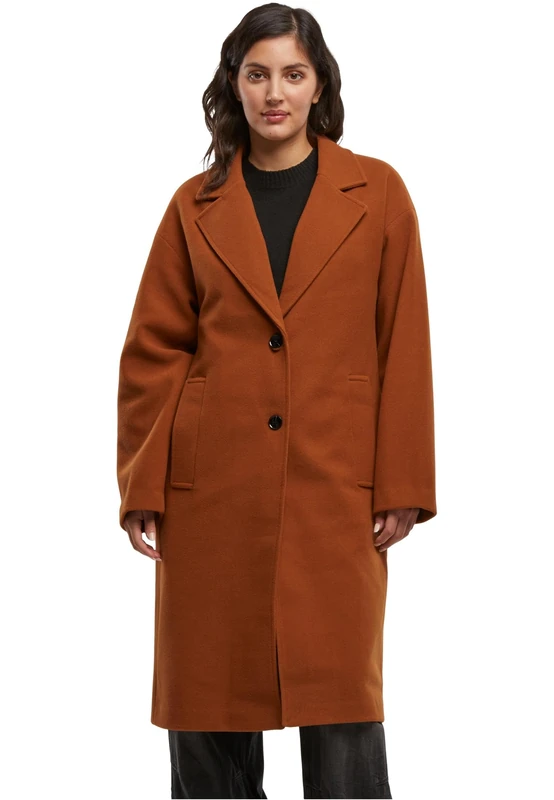 Urban Classics Women's Oversized Long Coat Jacket, Foxbrown, XXL