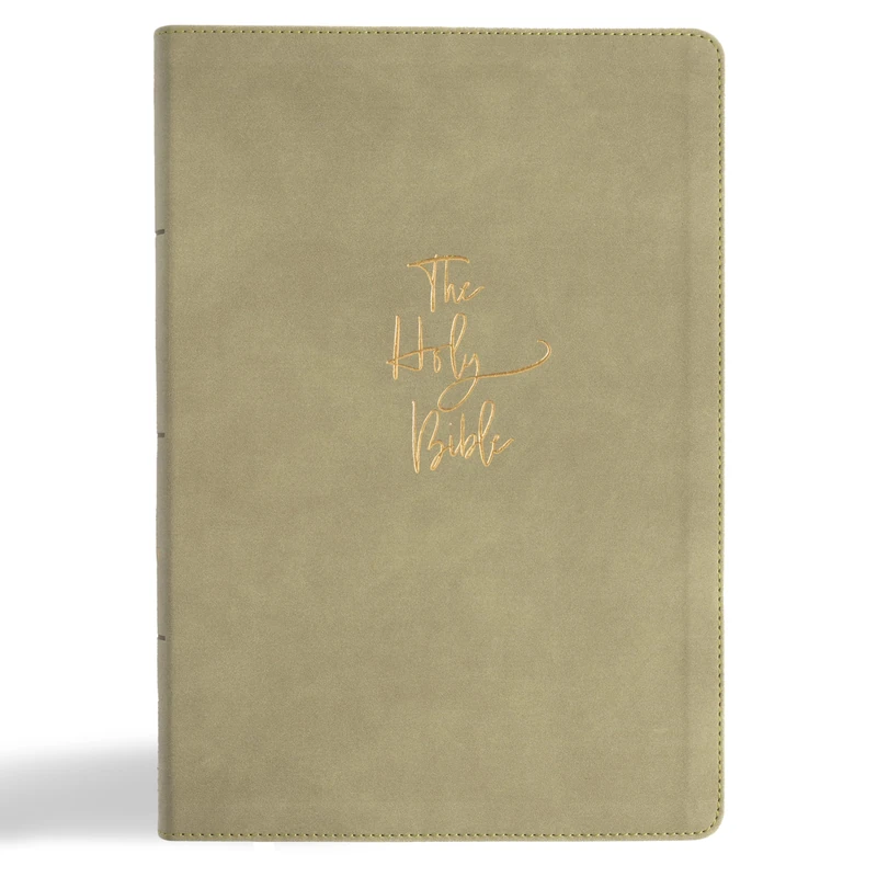 KJV Super Giant Print Reference Bible, Sage SuedeSoft LeatherTouch, Indexed