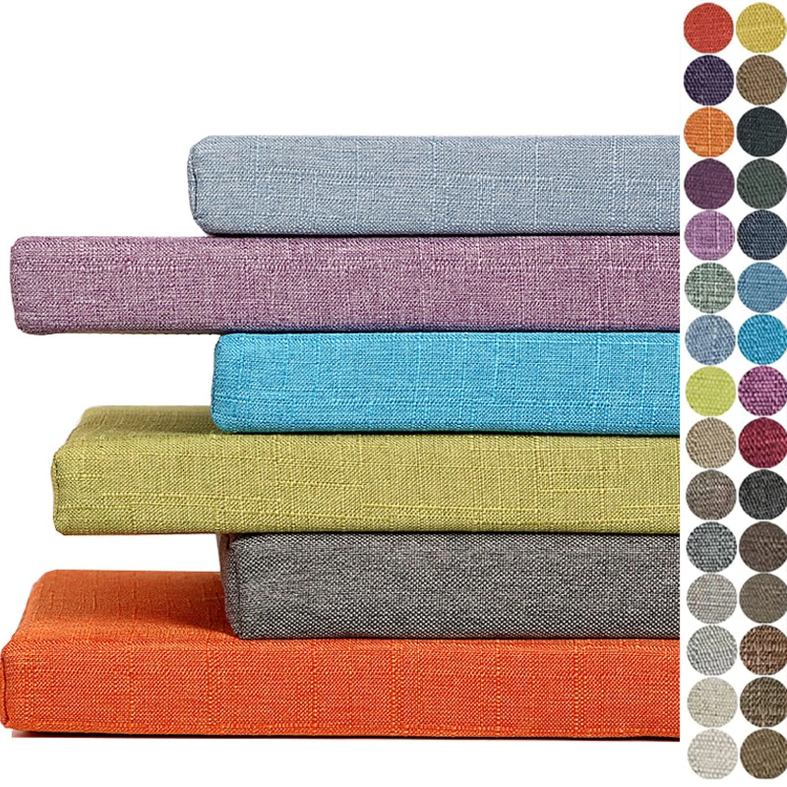 Custom Bench Cushion, Personalized Size Bench Seat Pad with Non-Slip Bottom Window Seat Cushion Indoor, Garden Patio Bench Cushions for Outdoor Furniture, Long Chair Pad for Swing Porch (15cm Thick)