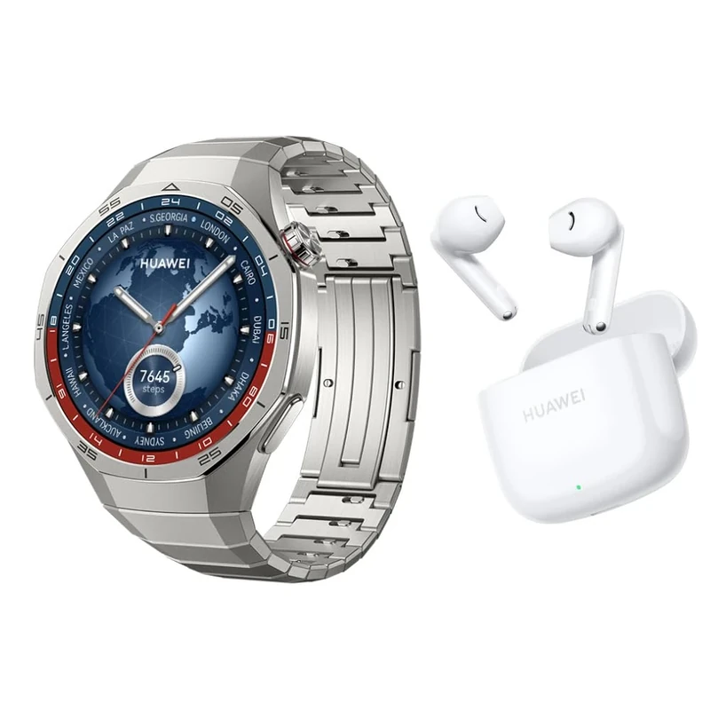 HUAWEI WATCH GT5 Pro 46MM Titanium Strap+FreeBuds SE 2 white