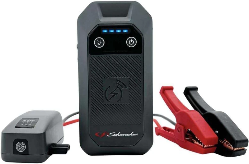 Schumacher Compact - 1500A 12V Battery Booster - 25 Starts - 8L Gasoline / 6L Diesel - SBX 504 - Wireless Induction Charging - Pre-Boost Technology