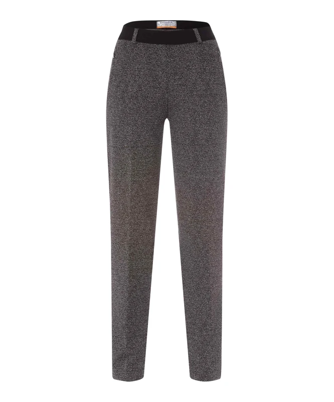 Raphaela by Brax Women's Lillyth Fine Tweed Jersey Classic Trousers, 08 Anthra, 27W x 30L