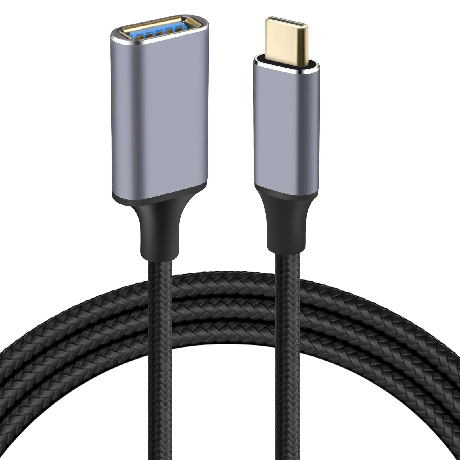 AXFEE 2M USB C to USB Adaptor, OTG Cable Type C 3.1 Male to USB 3.0 Female Adapter, USB C Extension Cable Compatible with i-Pad Pro, Galaxy S23/S22, MacBook, and more Type C Devices