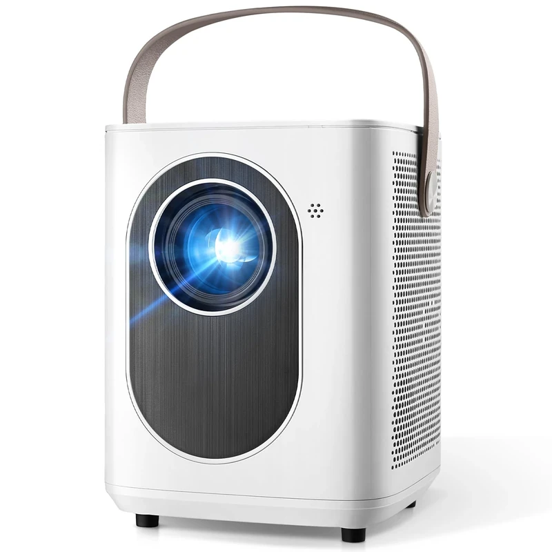 [INMOZATA] Projector, Full HD 1080P 4K Supported Portable Smart Projector with Electric Focus & Auto Keystone, Android 11, 5G WiFi6 & Bluetooth for Bedroom, Outdoor