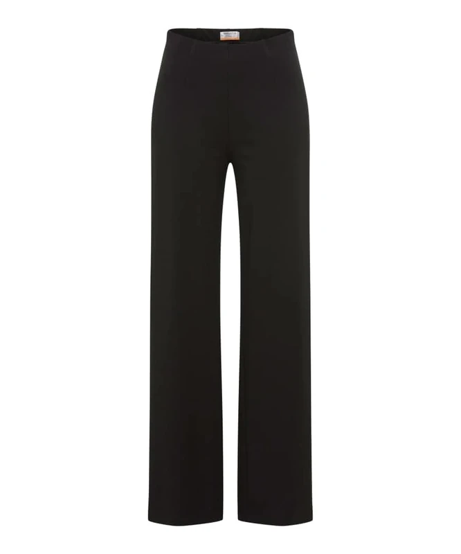 Raphaela by Brax Women's Lillyth Flared Fine Jersey Classic Trousers, 02 Black, 27W x 30L