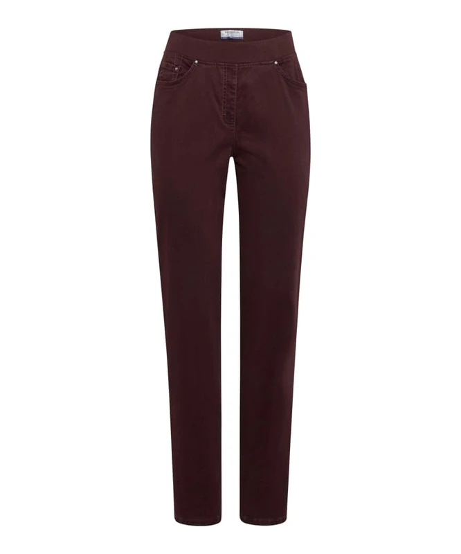 Raphaela by Brax Women's Pamina Cosy Winter Cotton Trouser, 80 Amarone, 27W x 30L