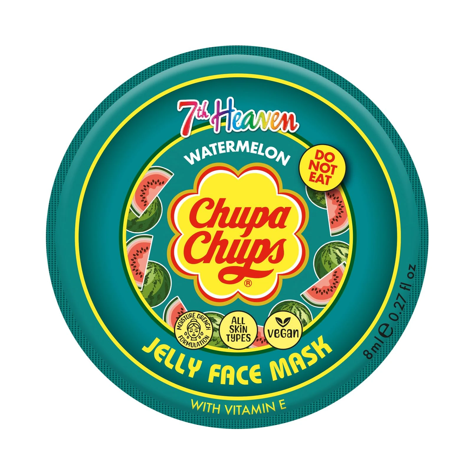 7th Heaven x Chupa Chups Jelly Face Mask (Watermelon) Jelly Mask with Vitamin E, Vegan - Genuine 7th Heaven Face Masks Skincare