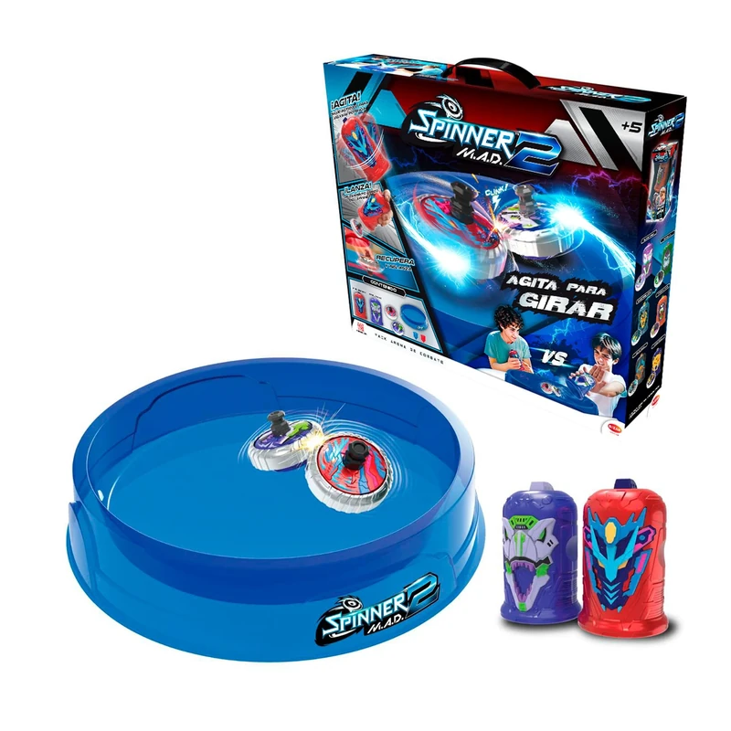 Bizak Spinner Mad 2 Battle Sands, Fighting Game with Spinning Tops and Sand, for Boys and Girls from 5 Years, Guaranteed Fun (62006306)