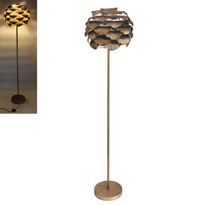 Lesser & Pavey Gold Lamp 165cm Tall for Home Decor & Living Room | Ideal Reading Light for Study & Bedroom | Led Desk Lamp for Home & Office | Desk Light for Students & Professionals