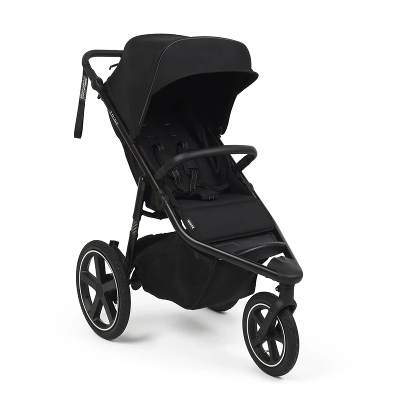 Tribe Jogger Buggy, from Birth to 22kg, Extending Canopy, All Terrain Wheels with tyre Pump and car seat adaptors, Black