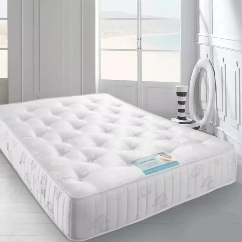 Divan Beds Deals - Double Mattress 4FT6 | 20cm Deep Hybrid Mattress with Memory Foam Top & Spring Base | Breathable Grey Cover, Medium Comfort