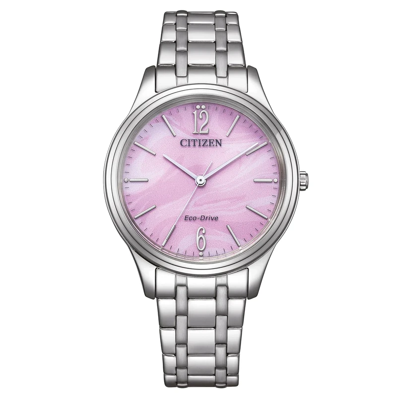 Citizen Women's Analogue Eco-Drive Watch with Stainless Steel Strap EM0411-71X