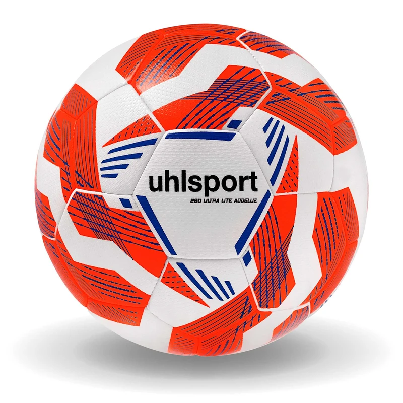 uhlsport 290 Ultra Lite Addglue Football Kids, White/Neon Orange/Royal, 4 - Image 1