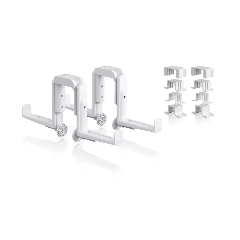 Lechuza -Accessories Duo Balcony Box Holder Adapter Set (4 Pieces) White, 4.5 x 48 x 20 cm, for Balcony Box Balcony, 19025