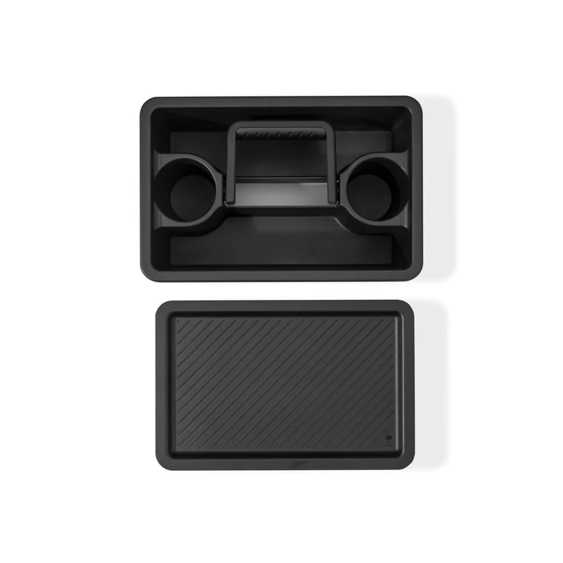 Weber Works Caddy with Tray Lid / Accessory for Weber Works Side Tables, Prep Station and Holder, Collapsible Handle, 14 x 37 x 24 cm