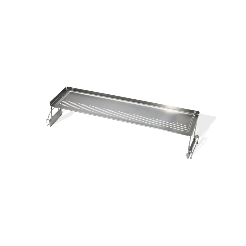 Weber Dual Level Warming Rack/For Slate 76 cm Plancha Griddle, Stainless Steel Accessory with Raised Edges and Narrow Slots, Height Adjustable Design, Hand Wash Only, 7.4 x 22.5 x 78 cm