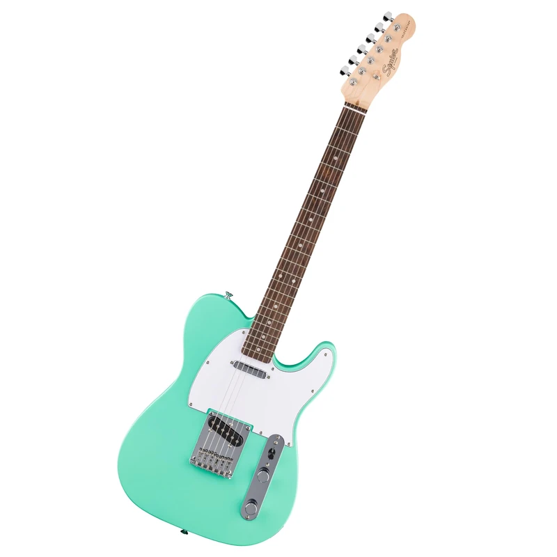 Squier by Fender Debut Collection Telecaster Electric Guitar, White Pickguard, Seafoam Green