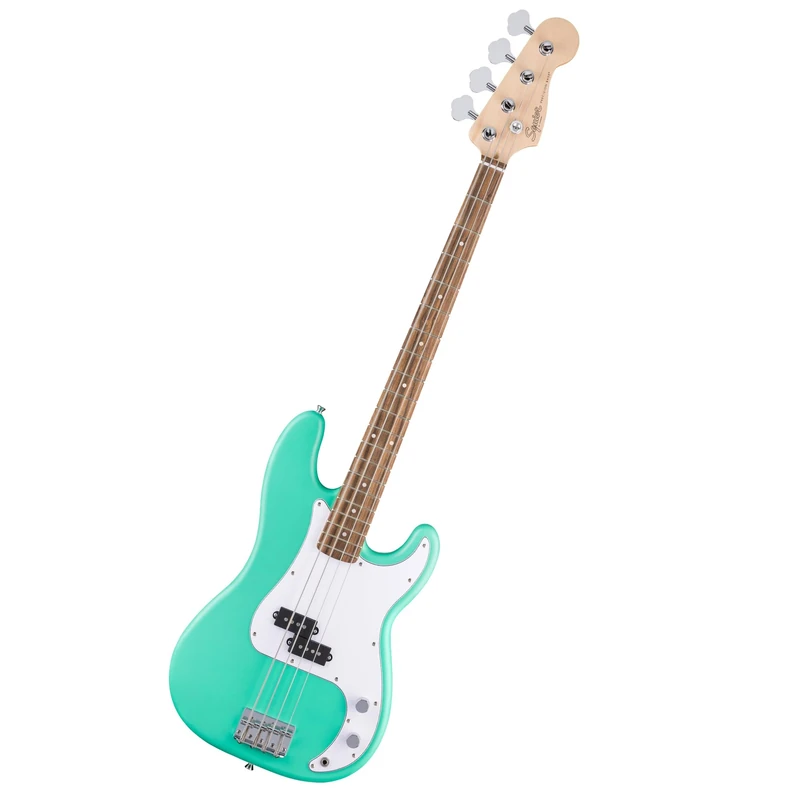Squier by Fender Debut Collection Precision Bass Guitar, Laurel Fingerboard, White Pickguard, Seafoam Green