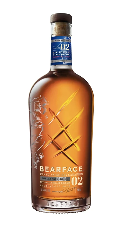 Bearface Whisky | Wilderness Series 02: Mitlenatch Island Release | Proofed with Distilled Water from Maple-Smoked Salt | Premium Canadian Whisky, 42.5% vol, 70cl