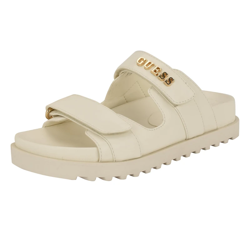 GUESS Women's Fabulon Sandal, Ivory 150, 9