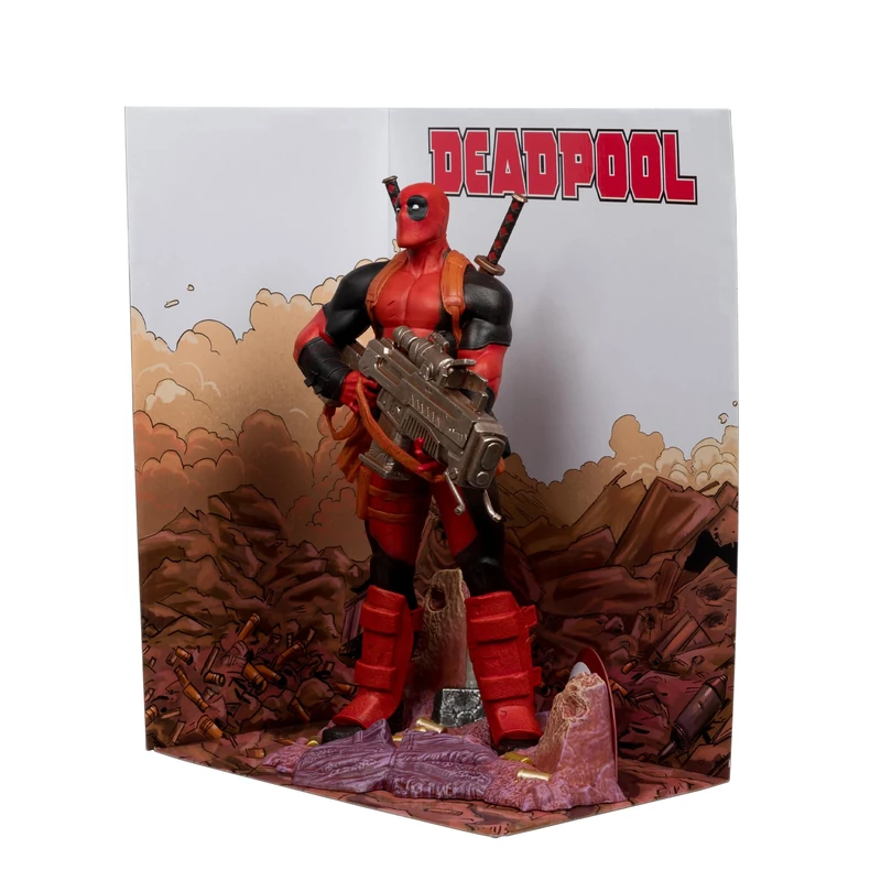 McFarlane Marvel Deadpool 1:6th Scale Collectible with Scene & Comic (Deadpool #1) Toys