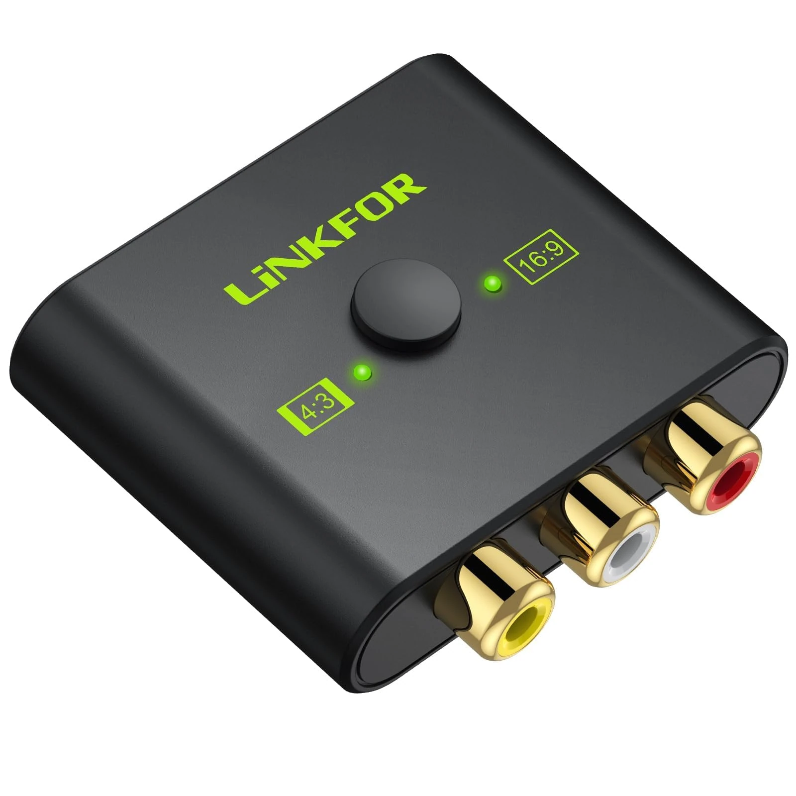 LiNKFOR AV to HDMI Video Converter – Connect Retro Consoles like Wii, PS2, N64 to HDTV – 1080P/720P Output, 4:3 & 16:9 Aspect Ratios, Plug and Play, Ideal for Old School Gaming