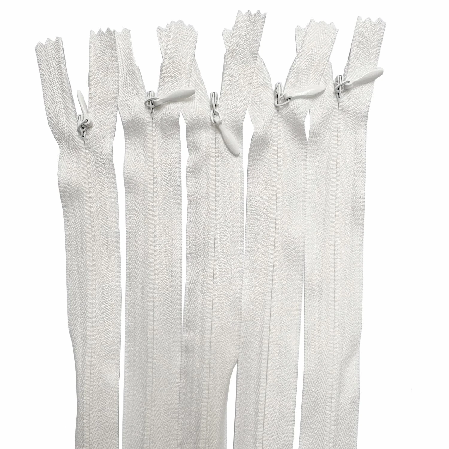5pcs #3 Invisible Zips 28 Inch / 70cm Nylon Coil Closed-end Invisible Zippers for Sewing Tailor Sewing Crafts Wallet Pocket Shoes Clothes (White)