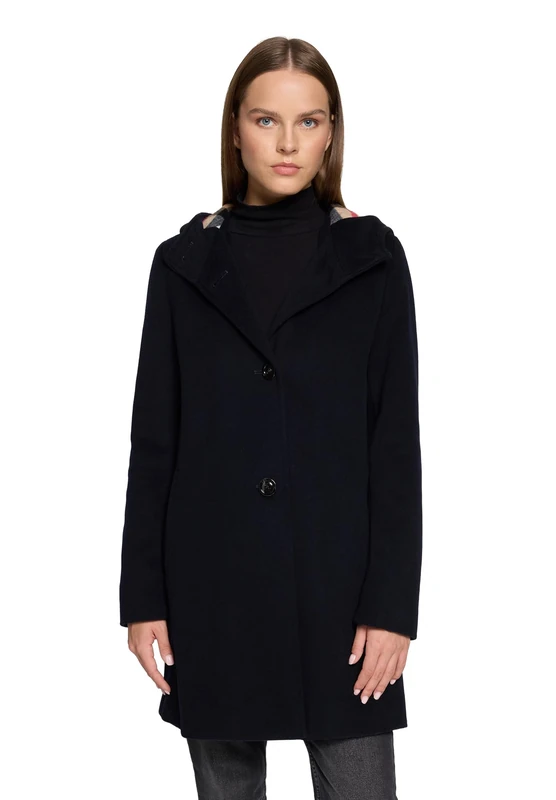 Gil Bret Women's Short Coat with Hood, darkblue, 22