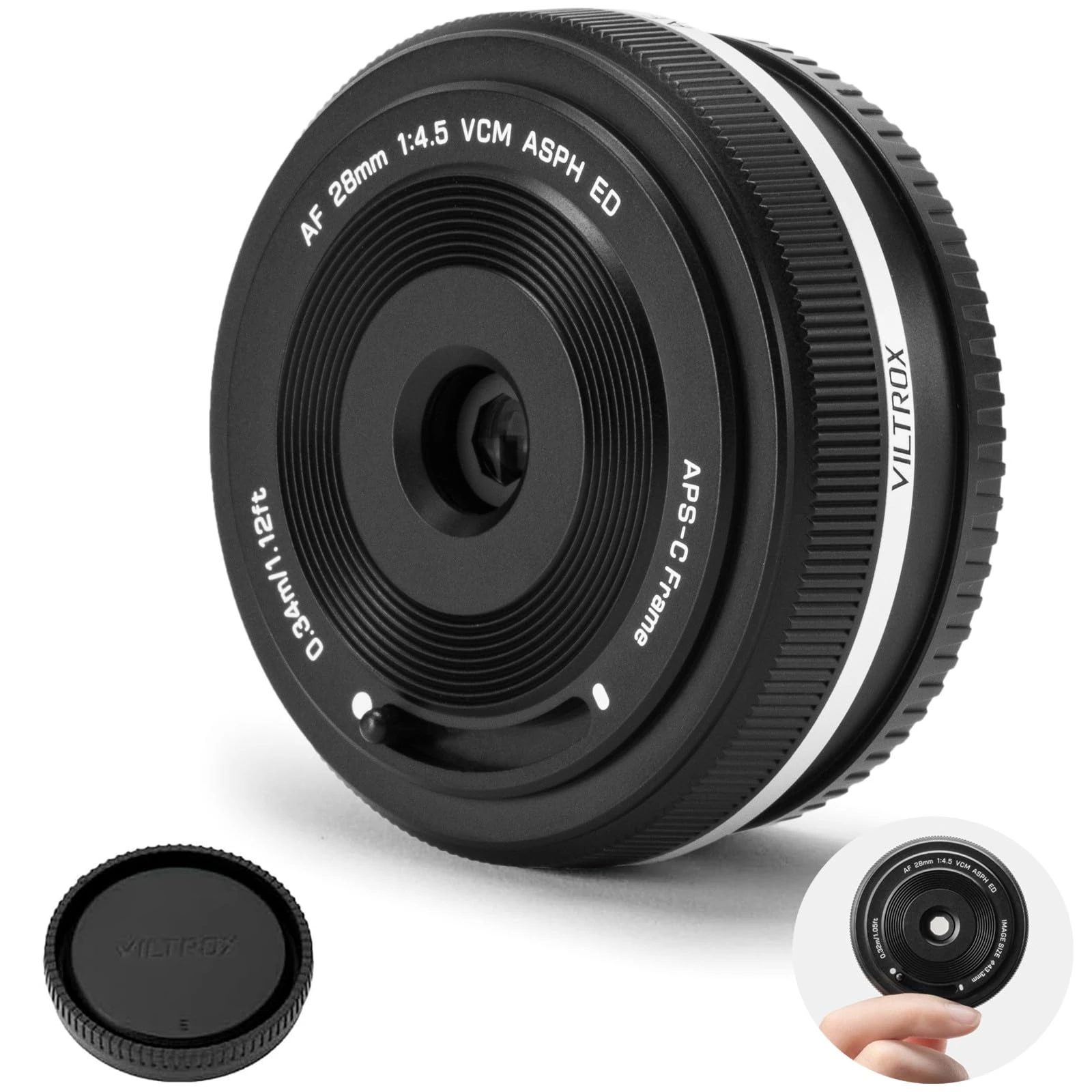 VILTROX 28mm F4.5 XF Pancake APS-C for Fuji XF, Auto Focus Wide Angle Prime Lens for Fujifilm Fuji X-Mount X-Pro2 X-Pro3 X-S10 X-T20 X-T30 XT30II X-T200 X-H2 X-H2S X-T5 X-S20 X-T50 X-M5 X-E2S
