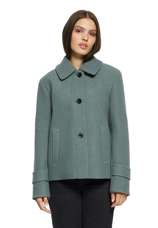Gil Bret Ladies 100% Wool Coat, Stormy Sea, 12