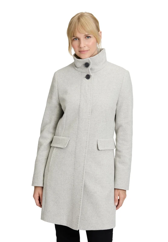 Gil Bret Ladies Wool Coat, Dark Cream Melange, 16