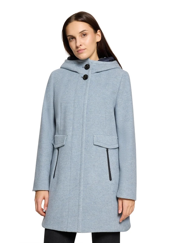 Gil Bret Ladies Wool Coat, Bright Blue Melange, 18