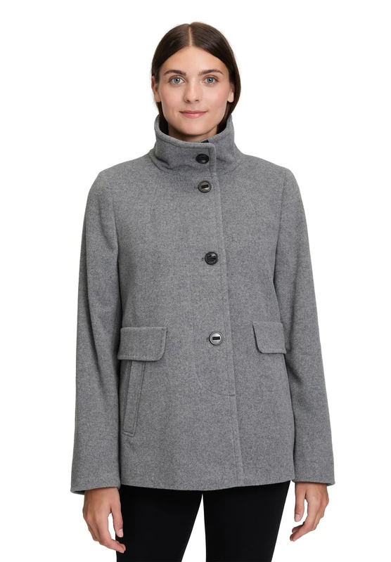 Gil Bret Ladies Wool Coat, Light Grey Mix, 20
