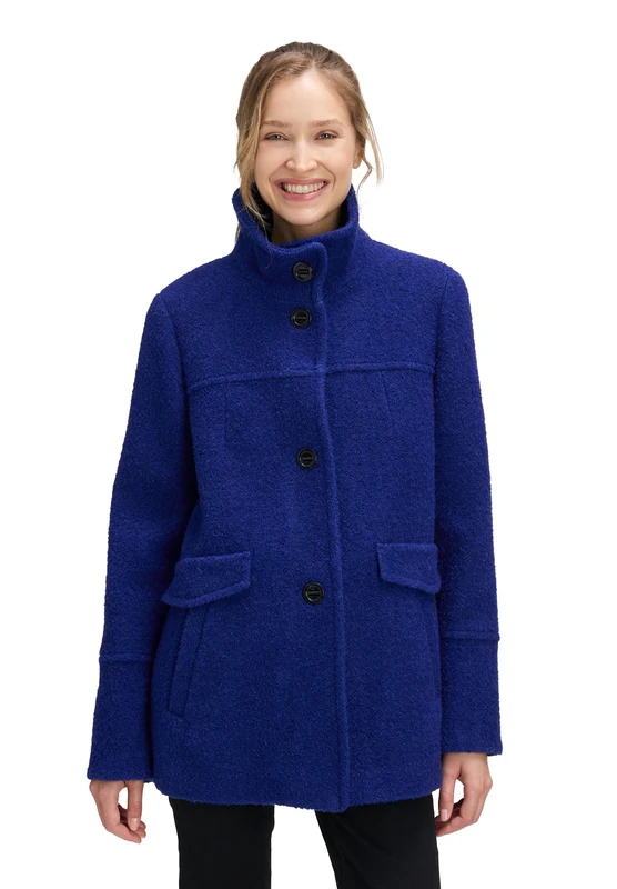 Gil Bret Ladies Wool Coat, Bright Blue Melange, 12