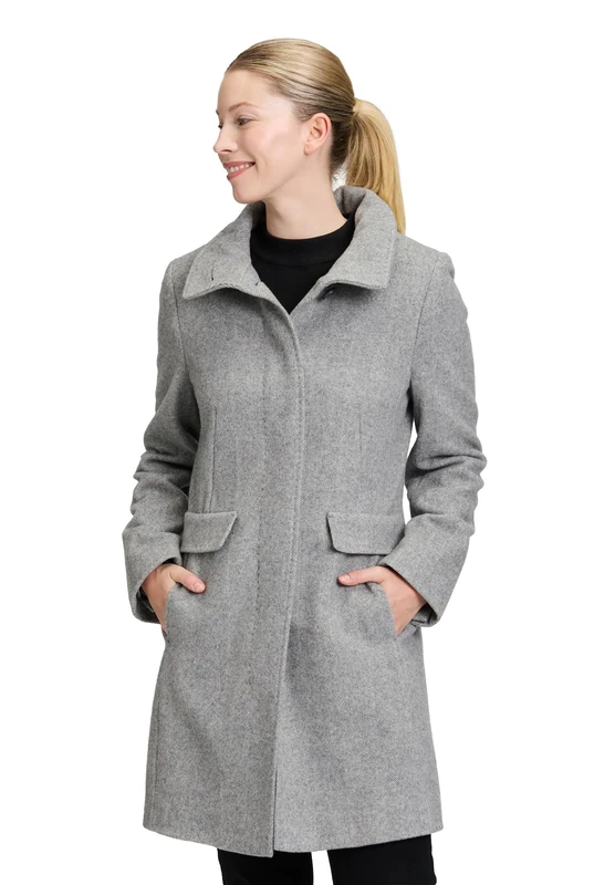 Gil Bret Ladies Wool Coat, Light silver melange, 12