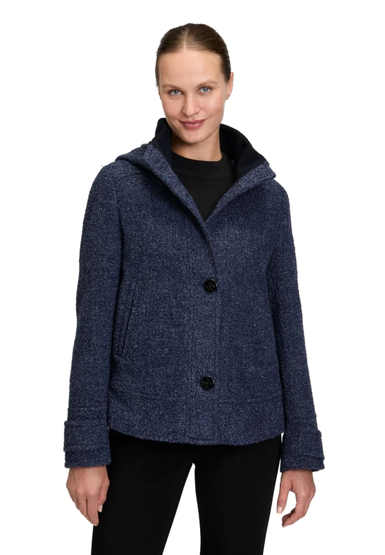 Gil Bret Ladies Wool Coat, Moonlight Blue Melange, 14