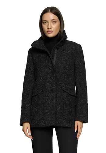 Gil Bret Ladies Wool Coat, Black/Grey, 14