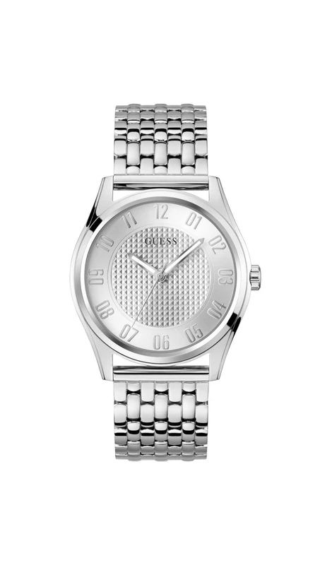 Guess Tate GW0895G1 Men's Quartz Analogue Stainless Steel Watch 42 mm Stainless Steel Bracelet Silver 5 Bar Dial Colour Silver Luminous Hands