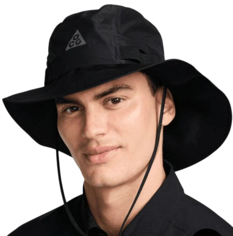 Nike Unisex Sf Apex Bucket Wb ACG Pkb Hat, Black/Reflective Silv, M