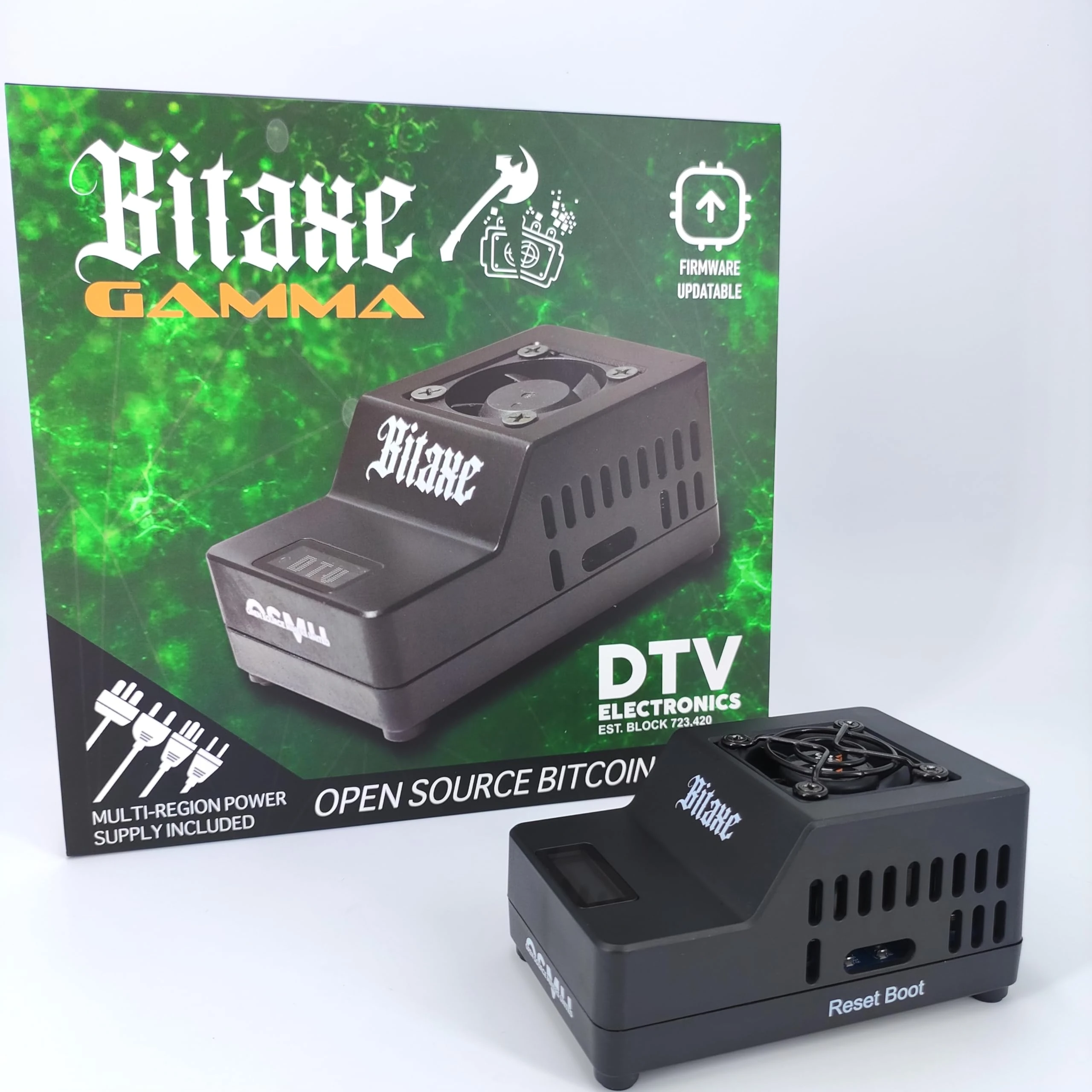 DTV ELECTRONICS Bitaxe Gamma 601 Solo Bitcoin ASIC Miner – 1.2 TH/s @ 18W, Low Power, Injection Moulded Case – Quiet, Open-Source BTC Miner for Home or Solo Mining