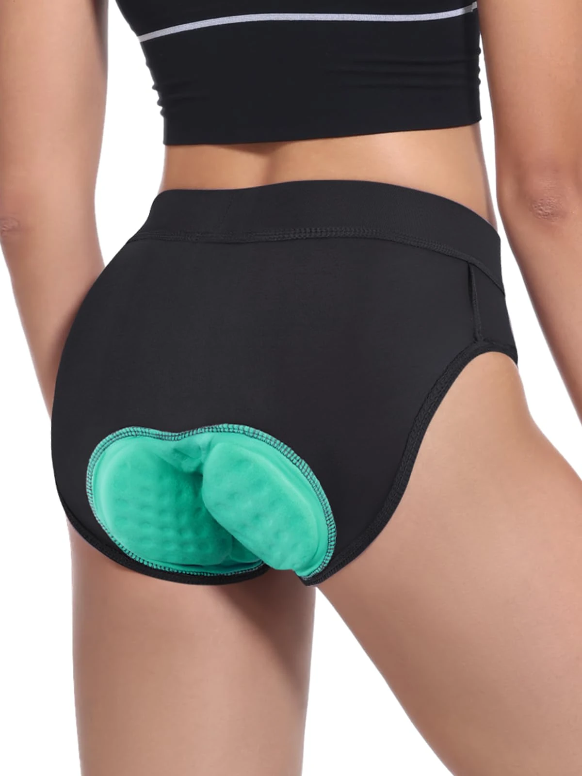 BERGRISAR 4D Padded Cycling Shorts Underwear Women Gel Liner Bike Bicycle Undershorts Cycle Shorts Black M