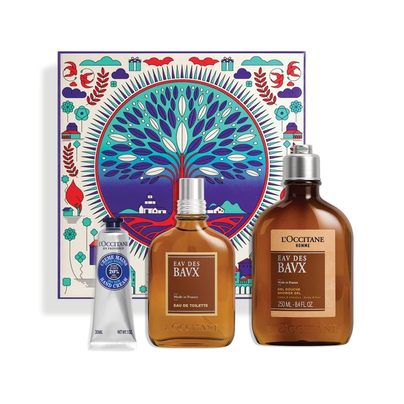 L'OCCITANE Eau des Baux Fragrance Collection | Warm & Spicy | Vegan & 96% Readily Biodegradable | Premium & Clean Beauty Fragrance Gift Set for Him
