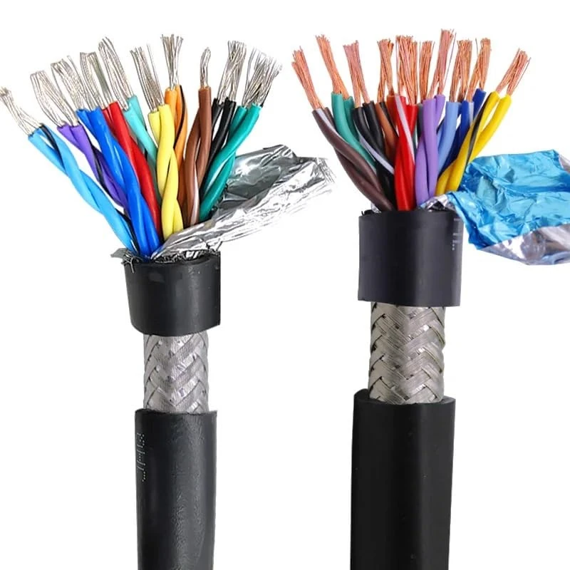 22AWG 26AWG 24AWG 5 meters 2-16 core twisted pair shielded cable PVC pure copper core communication signal soft control cable(10cores 26 AWG,5 meters)
